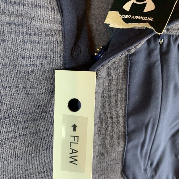 Under Armour Sweatshirt Men's 2XL Blue Polyester Snap Henley Fleece-Lined 6642 - Picture 8 of 9